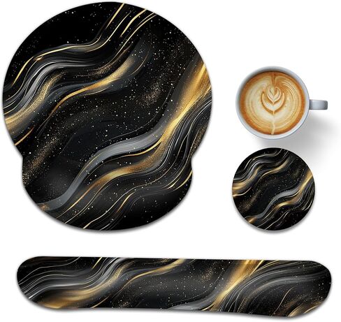 Keyboard Wrist Rest Pad Ergonomic Mouse Pad Set,Wildflowers Floral Meadow 3 in 1 Memory Foam Mouse Pad with Non Slip Base for Office and Home in Kuwait