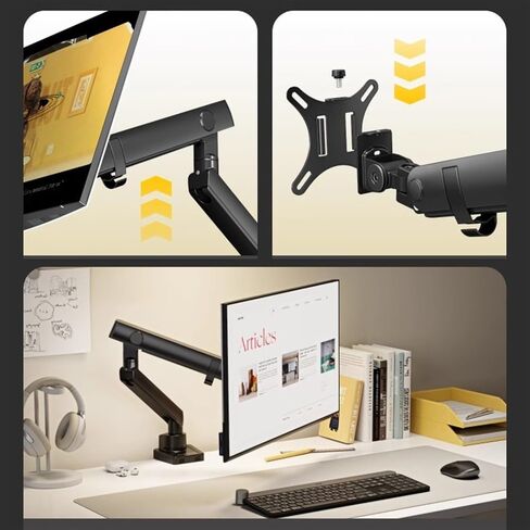 Monitor Desk Mount Holds Up to 26.4Lbs for 17-40" Screens, Mount 75X75, 100X100 Monitors Arm in Kuwait