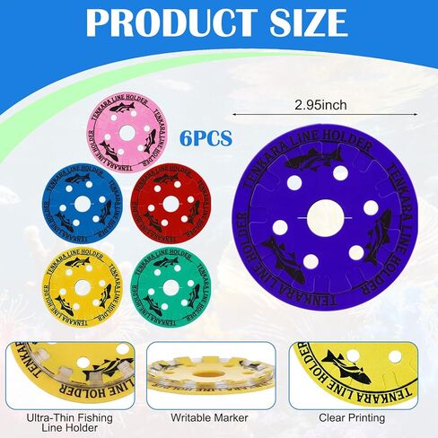 6 Pack Tenkara Line Holder Cards Colorful Fishing Winder Holder Clip Tenkara Line Keeper for Fishing Lover in Kuwait