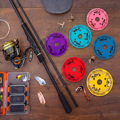 6 Pack Tenkara Line Holder Cards Colorful Fishing Winder Holder Clip Tenkara Line Keeper for Fishing Lover in Kuwait