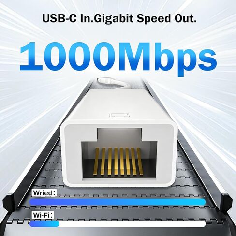 محول CleverThings USB C إلى Ethernet [متوافق مع Thunderbolt 3/4] USB من النوع C إلى RJ45 Gigabit Ethernet لأجهزة MacBook Pro/Air وiPhone 17 Pro/Max وiPad Pro وiMac وS23 وXPS 17 والمزيد in Kuwait
