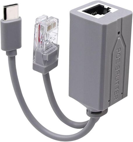 USB C Splitter USB C 48V to 5V 2.4A for Long Distances Ethernet Cable Use 10 / 100Mbps Ethernet Adapter for Home Splitter in Kuwait