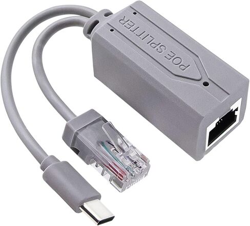 USB C Splitter USB C 48V to 5V 2.4A for Long Distances Ethernet Cable Use 10 / 100Mbps Ethernet Adapter for Home Splitter in Kuwait