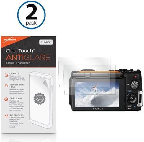واقي شاشة BoxWave متوافق مع Olympus TG-860 - ClearTouch مضاد للوهج (عبوتان)، طبقة رقيقة غير لامعة مضادة لبصمات الأصابع in Kuwait