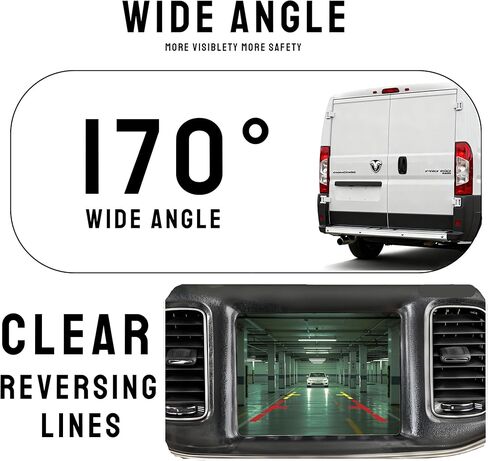 Anpher Backup Camera Compatible with 2014-2020 Dodge Ram ProMaster 1500 2500 3500 Rear View Camera Replace OE 6MJ97ZZZAA 68288201AA in Kuwait