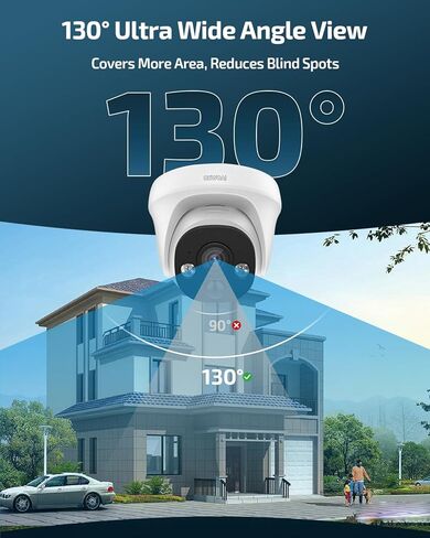 OHWOAI 4K Add-on POE Camera for Wired Security Camera System Outdoor, POE IP Cameras Compatible with NVR, Cannot Be Used Independently in Kuwait