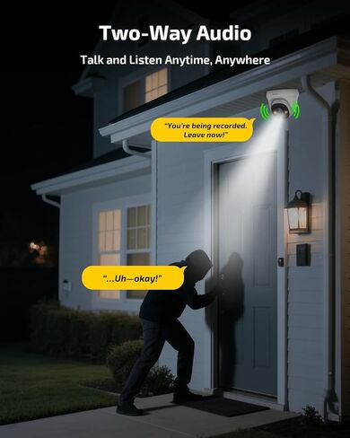 OHWOAI 4K Add-on POE Camera for Wired Security Camera System Outdoor, POE IP Cameras Compatible with NVR, Cannot Be Used Independently in Kuwait