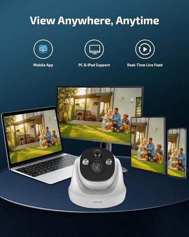 OHWOAI 4K Add-on POE Camera for Wired Security Camera System Outdoor, POE IP Cameras Compatible with NVR, Cannot Be Used Independently in Kuwait