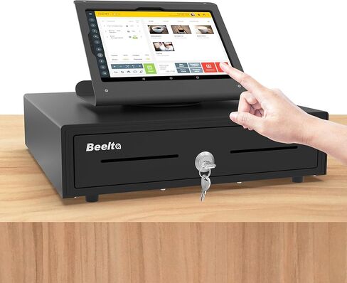 حزمة POS Pro – درج نقود عالي التحمل مقاس 16 بوصة + حامل iPad (الجيل العاشر) | حل آمن وموفر للمساحة للبيع بالتجزئة والمطاعم in Kuwait