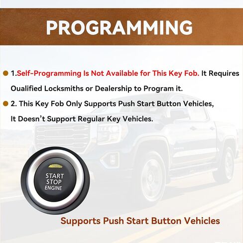 Smart Car Key Fob Replacement for GMC Sierra 1500 2500 3500 Chevy Silverado Truck 2022 2023 2024 2025 Keyless Entry Remote Control 433Mhz YG0G21TB2 13548440 13548437 2PCS ﻿ in Kuwait