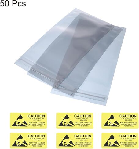 Anti Static Bags Shielding Bag 50pcs 3.5x7inch(9x18cm) Resealable with Labels for Hard Drive HDD SSD PCB Board in Kuwait