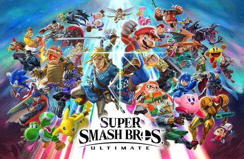 Nintendo Switch™ - طراز OLED: حزمة Super Smash Bros.™ Ultimate Bundle (تنزيل اللعبة بالكامل + 3 أشهر. تتضمن عضوية Nintendo Switch عبر الإنترنت) in Kuwait