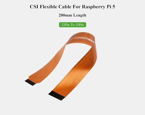 CSI FPC Flexible Cable Compatible with Raspberry Pi 5, 22Pin to 15Pin, Suitable for Connecting CSI Camera Module to RPi 5 or Compute Module 5/CM4, 20CM/0.65FT Length in Kuwait