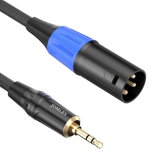 JOMLEY 3.5mm to XLR Cable, XLR to 3.5mm Unbalanced Aux Micphone Cbale, 1/8 inch Mini Jack Stereo to XLR Male Cord Adapter for Cell Phone, Laptop, Speaker, Mixer - 6.6ft in Saudi Arabia