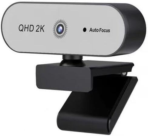 كاميرا ويب 1080 بكسل مع ميكروفون، توصيل وتشغيل USB، تركيز تلقائي، كاميرا فيديو QHD 2K للكمبيوتر الشخصي in Kuwait