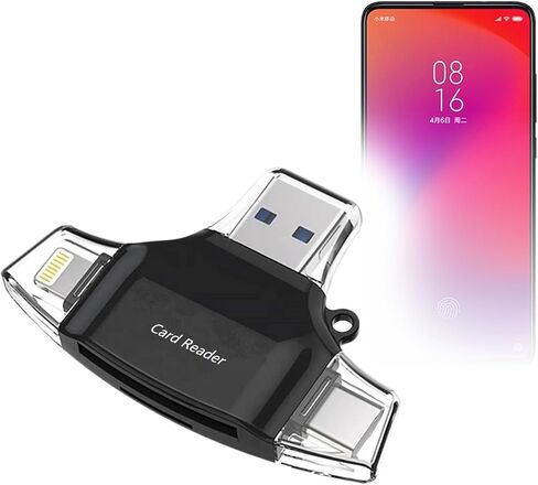 BoxWave Smart Gadget Compatible with Xiaomi Mi 9T Pro - AllReader SD Card Reader, microSD Card Reader SD Compact USB - Jet Black in Kuwait