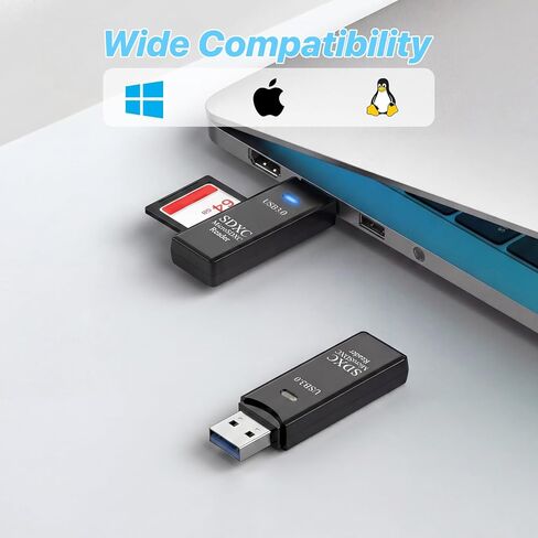 USB3.0 Micro SD Card Reader, 5Gbps 2-in-1 SD Card Reader to USB Adapter for SDXC, SDHC, MMC, RS-MMC, Micro SDXC, Micro SD, Micro SDHC in Kuwait