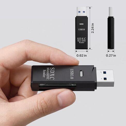 USB3.0 Micro SD Card Reader, 5Gbps 2-in-1 SD Card Reader to USB Adapter for SDXC, SDHC, MMC, RS-MMC, Micro SDXC, Micro SD, Micro SDHC in Kuwait