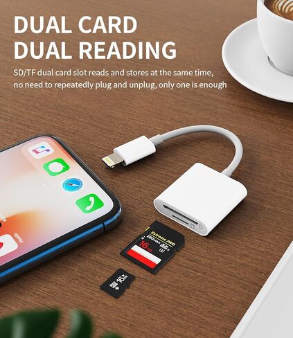 محول Micro SD ملحقات قارئ بطاقة فلاش TF لجهاز iPhone Lightning Adaptador كاميرا ذاكرة مدمجة للصور الفوتوغرافية عارض 13 12 11 Pro Max X Xs Xr 8 7 6 Plus Se لجهاز iPad Air Mini 2020 in Kuwait