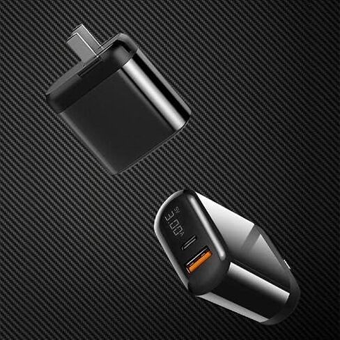 شاحن BoxWave متوافق مع الكمبيوتر المحمول والكمبيوتر اللوحي Kano PC الذي يعمل باللمس 1110-01 (11.6 بوصة) - شاحن حائط PowerDisplay PD (18 واط) - أسود جيت in Kuwait