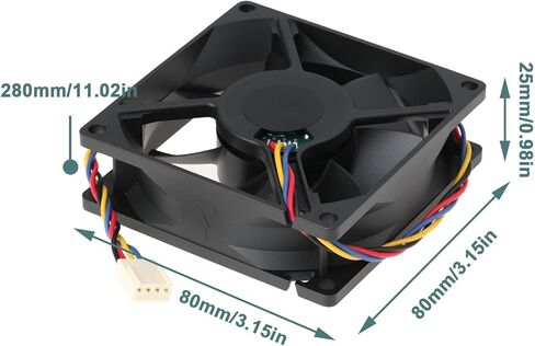 SING F LTD 4-Pin Desktop Heatsink Cooling Fan FA08025M12LPA 80x80x25mm Compatible with HP Pavilion 500-023w 570-p020 Desktop CPU Heatsink in Kuwait