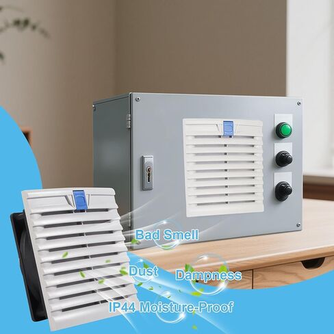 150mm×150mm Cabinet Ventilator Filter Kit with Powerful 120mm x 38mm Cooling Fan and Adjustable Speed Controller Ventilator Filter for Server Racks Electrical Boxes Industrial Enclosures Data Centers in Kuwait