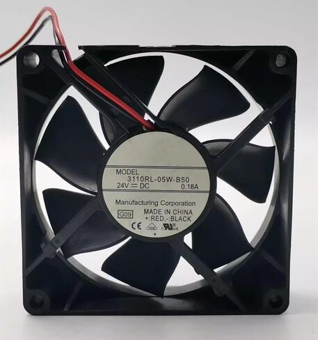 3110RL-05W-B50 8025 2-Wire DC24V 0.18A 4.32W 80x80x25mm 8cm مروحة تبريد عاكسة in Kuwait