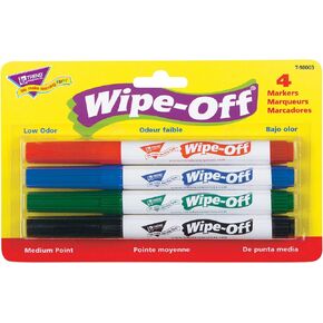 4-Pack Standard Colors Wipe-Off® Markers