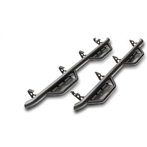 N-Fab Podium LG Steps for Silverado/Sierra | Cab Length, Stainless Steel, Textured Black | HPC0780CC-TX | Fits 2007-2013 Chevrolet Silverado/GMC Sierra 1500, 2007-2010 2500 / 3500 Crew Cab All Beds