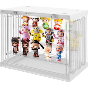 Display Case for Mini Action Figures, 3 Layer Dustproof Protection Blind Box Assemble Storage Showcase Collection, Stackable Clear Acrylic Display Box for Toy Perfume Collectibles