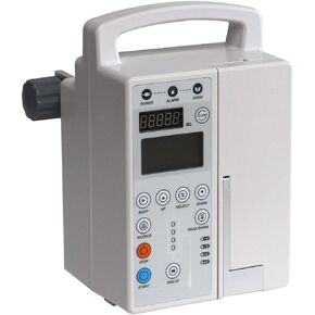Rechargeable Automatic Audible and Visual Alarm Veterinary In-fusion Pump, Portable Fluid Administration Pump Machine with LCD Display, KVO, Alarm, Calibration