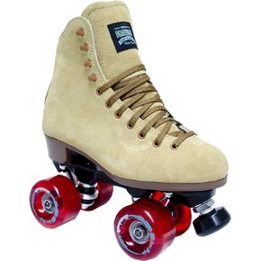 Sure Grip Tan Boardwalk Outdoor Roller Skates for Men & Women | Made in USA and Imported | 65mm Wheels with Nylon Sole Material - ABEC 3 Bearings with 5/8" Adjustable Rubber Stoppers