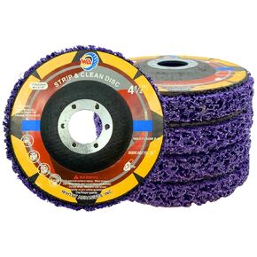 5PCS - 4 1/2" Strip & Clean Discs for Angle Grinders (Coarse/Purple) 4 1/2" x 7/8"
