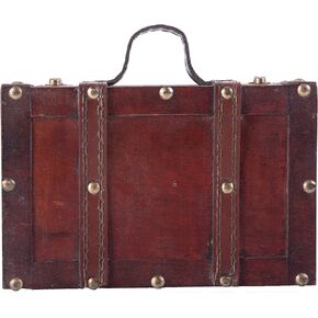 Vintiquewise(TM Old-Fashioned Small Suitcase/Decorative Box with Straps