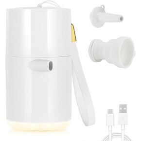 Air Pump for Inflatables - Air Mattress Pump Electric with Camping Light, Electric Rechargeable Mini Air Pump for Sleeping Pad,Pool Floats,Swimming Ring,Vacuum Storage Bags Electric Air Pump