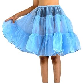 Luxury Adult Woman Knee Length 22" Sexy Petticoat Skirt for Halloween