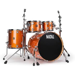 Natal KMA-UFX-OR1 Originals Series Maple US Fusion X 4-Piece Shell Pack - Orange Sparkle