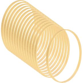 PATIKIL 7.9 Inch Wooden Bamboo Floral Hoop, 15Pack Craft Rings for DIY Wedding Wreath Decor, Dream Catcher and Hanging Crafts