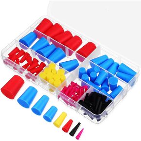 GLEAVI 110pcs Tube Stoppers Silicone Stoppers Plugs Lab Stoppers Solid Silicone Plugs Bottle Stoppers Sealing Plugs