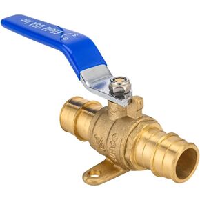 EFIELD 1-Inch Brass Full Port Ball Valve For Pex-A Pipe, ASTM F1960 Expansion Connection Only, Blue Level,