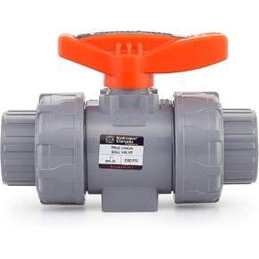 مقبس صمام كروي CPVC True Union مقاس 1 1/2 بوصة من كابلان مع منفذ كامل، ASTM F1970، حلقات دائرية EPDM ومقاعد PTFE قابلة للعكس (1 1/2 بوصة) in Kuwait