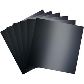 Black Metallic Cardstock Paper, 15pcs of 12"x12" (250 GSM) - Foil Board, Mirror Finish Surface, Perfect for Crafting, Invitations & Decorations (Black)