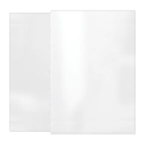 Risch 4.25" x 11" Removable Heat-Sealed 10-Gauge Vinyl Add-A-Page Inserts for 8.5" x 11" Pocket Styled Menu Covers, Clear, 2 View (Pack of 24) - Made in The USA