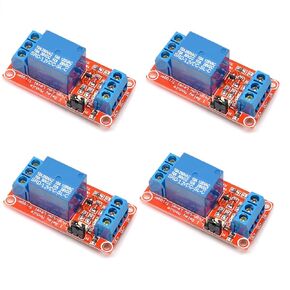 Oiyagai 4pcs 24V One 1 Channel Relay Module Board Shield with optocoupler Support High and Low Level Trigger