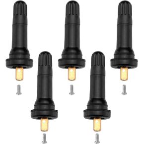 5 PCS TPMS 20008 Tire Valve Stem Set, Rubber Snap-in Tubeless Tire Valve Stems Fit for 0.453 inch Rim Holes on Vehicle Tires