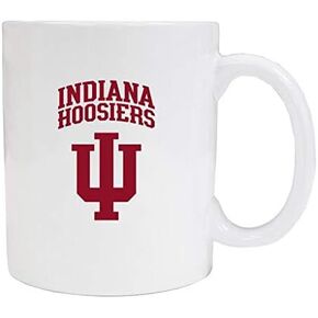 Indiana Hoosiers White Ceramic Mug (White). Officially Licensed Collegiate Product