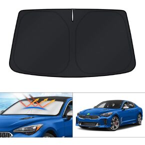 KUST Windshield Sun Shade for 2018-2023 Kia Stinger Window Sunshade Sun Visor Protector Foldable Blocks UV Rays Keep Your Car Cooler