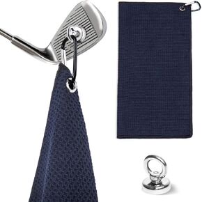 Magnetic Golf Towel with Metal Clips