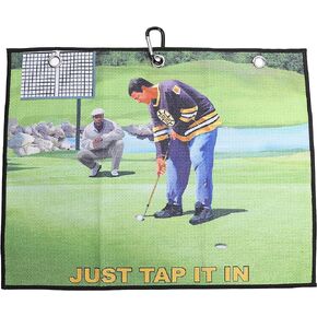 ASVP Shop Funny Golf Towel with Clip - Just Tap It in - Gilmore - Golf Fans