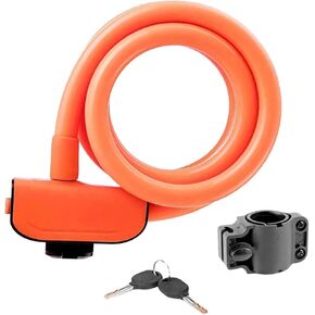 Bicycle Lock Heavy Duty Bike Cable Lock Portable Lock Coil Cable for Bike Electric Bike Strollers in Kuwait